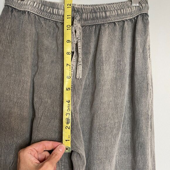 Rhea Pants Grey Pull-On Drawstring Soft Flow Viscose Pockets Embroidered XS - Picture 8 of 12